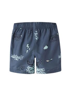 Badehose Name It Zatoony blau für Jungen.