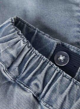 Kurze Jeansshorts Name It Bella Baggy in heller Waschung für Mädchen