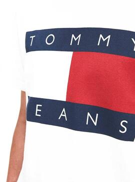 T-Shirt Tommy Jeans Big Flag Weiß Herren