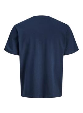 T-Shirt Jack and Jones Perry in Marineblau für Jungen.