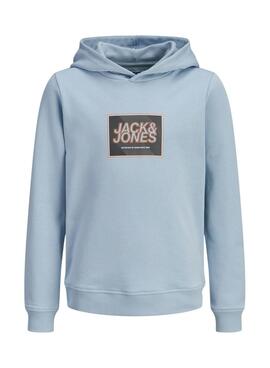 Hoodie Jack and Jones Rain in blau für Kinder.