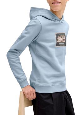 Hoodie Jack and Jones Rain in blau für Kinder.