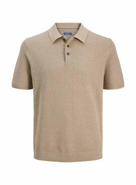gestricktes Polo-Shirt von Jack and Jones in Beige für Herren