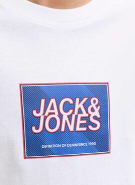 T-shirt Jack and Jones Rain weiß für Kinder