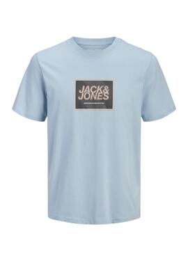 T-Shirt Jack and Jones Rain blau für Kinder.