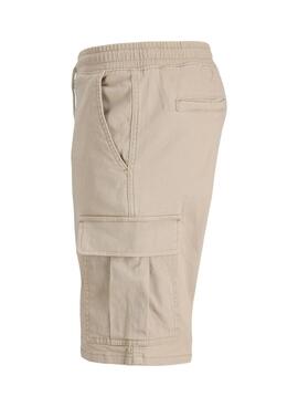 Bermudas Jack and Jones Cole Cargo beige für Männer.