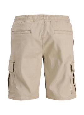 Bermudas Jack and Jones Cole Cargo beige für Männer.