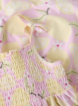 Kleid Name It Filuaz mit Zitronenmuster für Mädchen