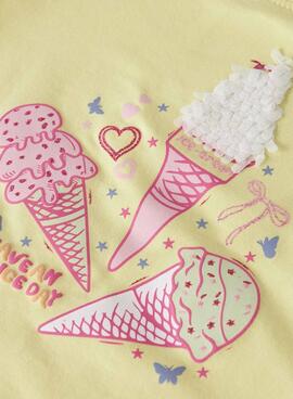 T-Shirt Name It Fentaz gelb für Mädchen