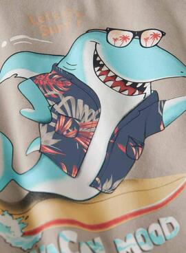 T-Shirt Name It Fopz in braun für Jungen