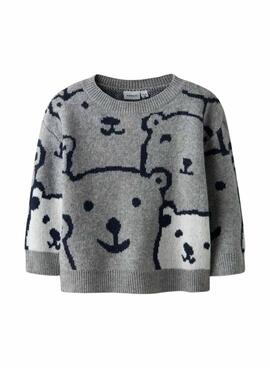 Name It Sauel grauer Pullover für Jungen