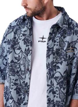 Hemd Project x Paris Jacquard blau für Herren.