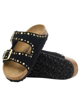 Birkenstock Arizona Rivets Sandalen Schwarz für Damen