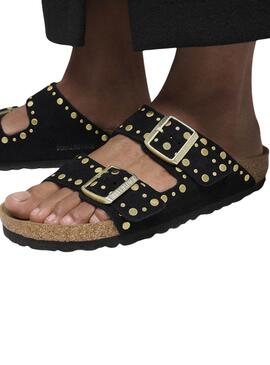 Birkenstock Arizona Rivets Sandalen Schwarz für Damen