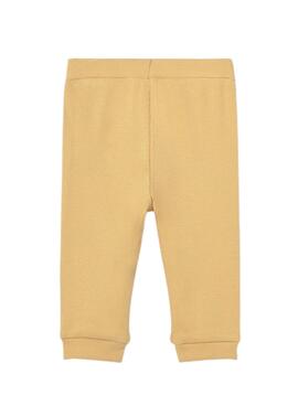 Pack 2 gestreifte Hosen von Mayoral in Senfgelb und Mintgrün für Babys.