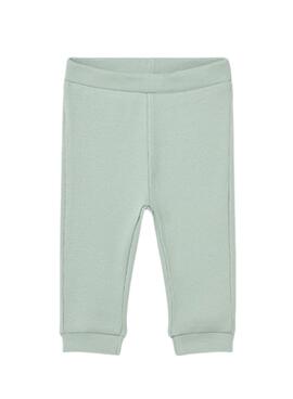 Pack 2 gestreifte Hosen von Mayoral in Senfgelb und Mintgrün für Babys.