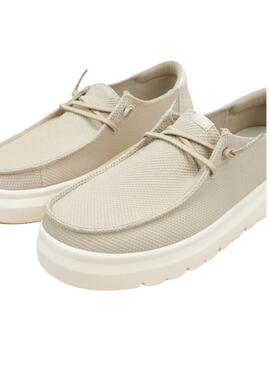 Schuhe Walkin Pitas Menton beige für Damen.