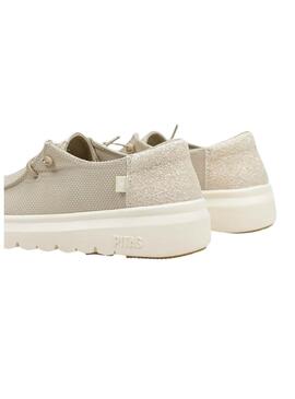 Schuhe Walkin Pitas Menton beige für Damen.