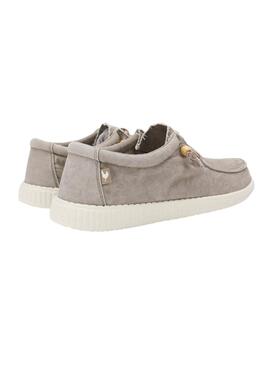 Schuhe Walkin Pitas Wallabi Washed Beige für Damen