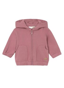 Kapuzenpullover Mayoral in pudrigem Rosa für Babys