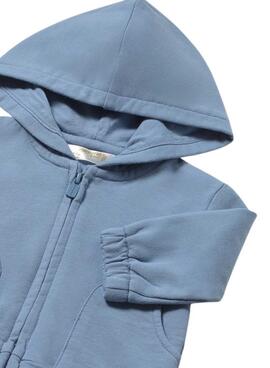Kapuzenpullover Mayoral in Himmelblau für Babys.