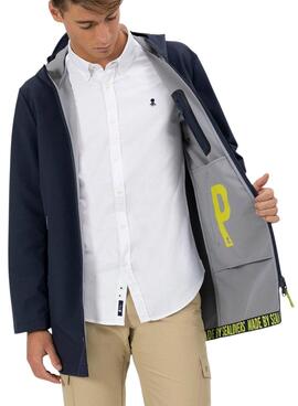 Parka Der wasserdichte blaue Pulpo Mantel für Herren.