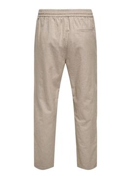 Hose Only and Sons Linus beige für Herren
