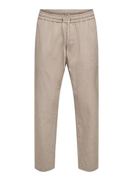 Hose Only and Sons Linus beige für Herren