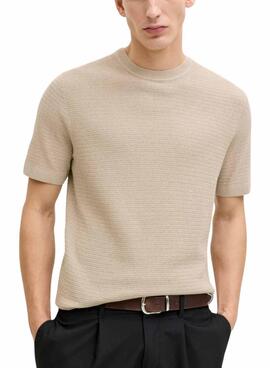T-Shirt Jack and Jones Bluriley beige für Herren.