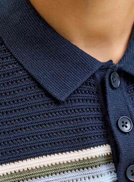 Poloshirt Jack and Jones Maine in Marineblau für Kinder.