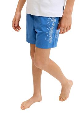 Badeshorts Jack and Jones Maui blau für Kinder