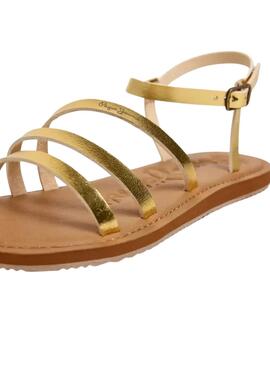Sandalen Pepe Jeans Rio Sand in Gold für Damen