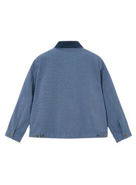 Mayoral blaue mittelblaue Jacke mit kontrastierendem Kragen für Jungen.