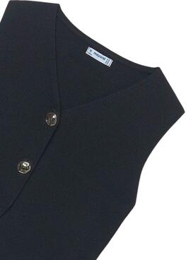 Weste Mayoral in Marineblau aus Strick für Mädchen.