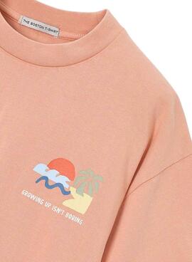 T-Shirt Mayoral Eule Barcelona Sonne und Strand Koralle für Jungen