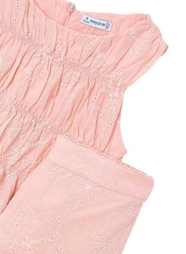 Set Mayoral bestickt in Rosa für Mädchen.