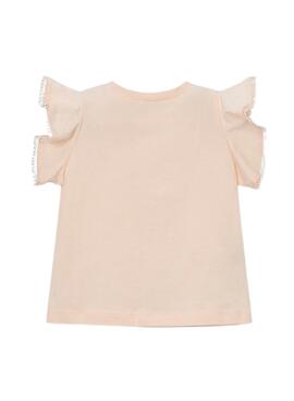 T-Shirt Mayoral Spitzen rosa für Mädchen