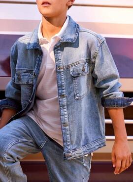 Kindermantel aus blauem Denim von Mayoral