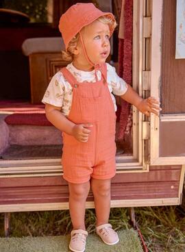 Set mit Latzhose Mayoral Chamäleon orange für Jungen