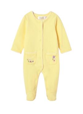 Set von zwei langen, bunten Mayoral-Stramplern für Neugeborene.