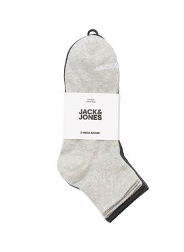 Pack Socken Jack and Jones Cluca grau für Männer