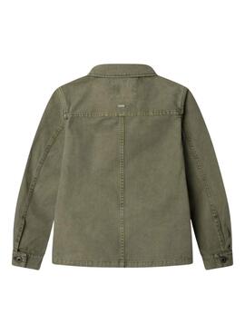 Pepe Jeans Leo grüne Sahara-Jacke für Jungen.