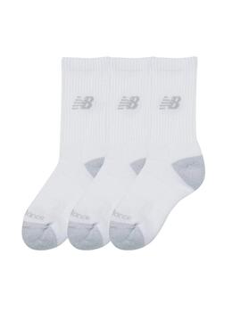 Pack Socken New Balance Youth Active weiß für Kinder.