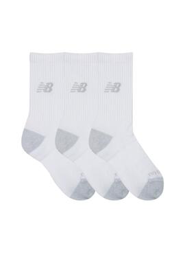 Pack Socken New Balance Youth Active weiß für Kinder.