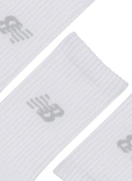 Pack Socken New Balance Youth Active weiß für Kinder.