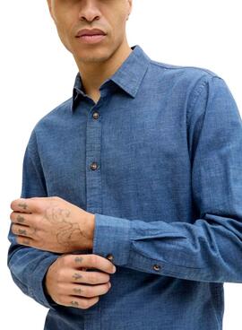 Hemd Jack and Jones Sommerblau für Herren