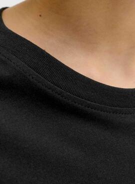 T-Shirt Jack and Jones Ontauk schwarz für Kinder.