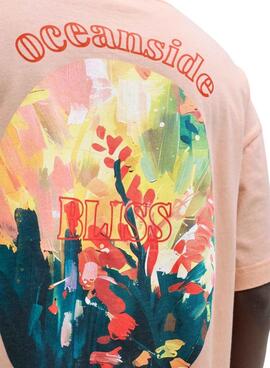 T-Shirt Jack and Jones Montauk rosa für Herren