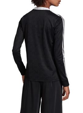 T-Shirt Adidas 3 Stripes Schwarz Für Damen