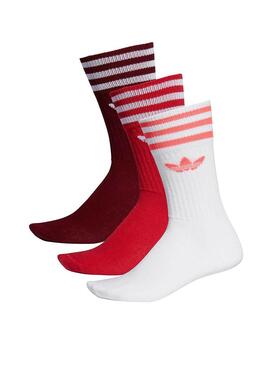 Adidas Solid Granatrot Herren und Damen Socken